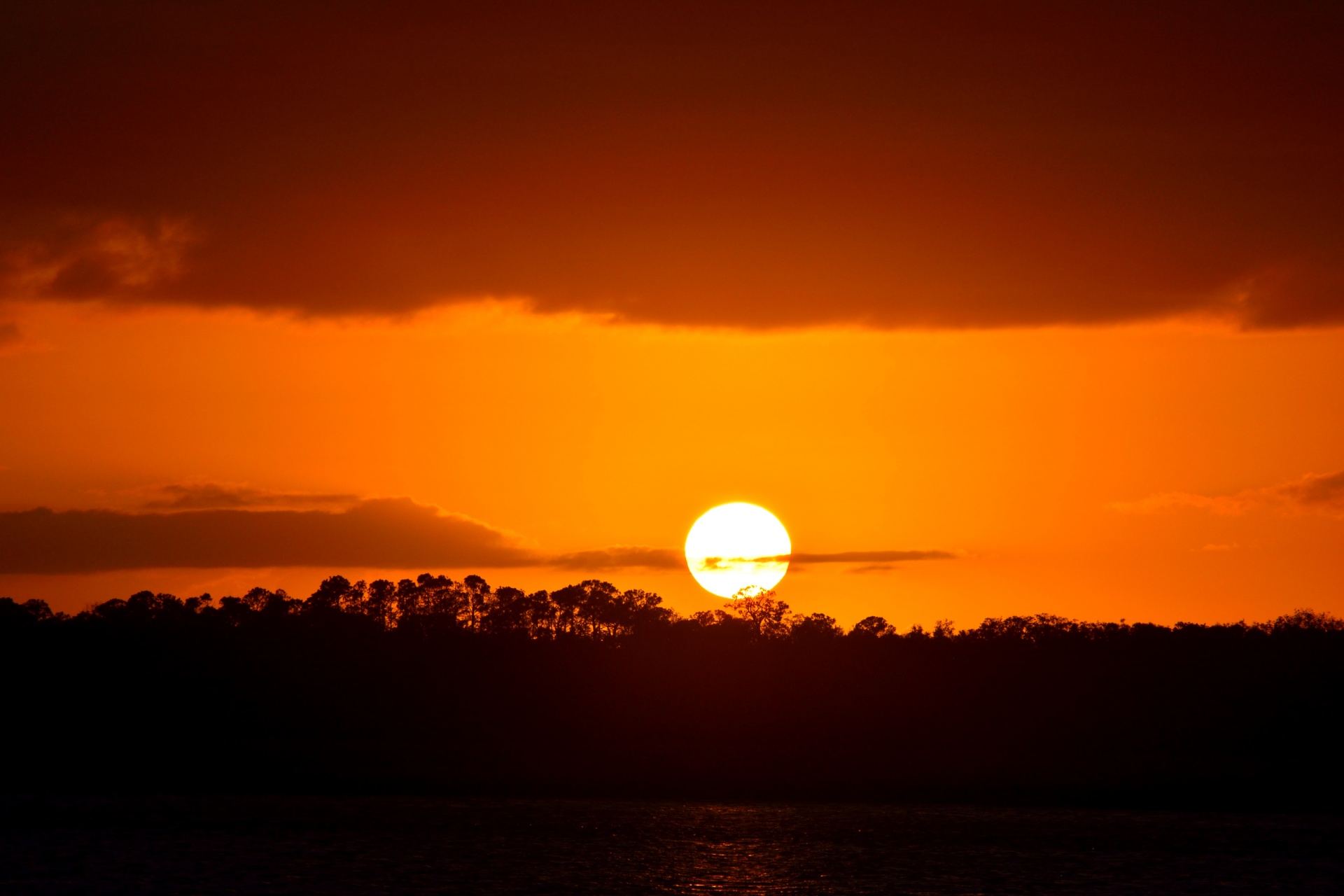 sunset river water free photo