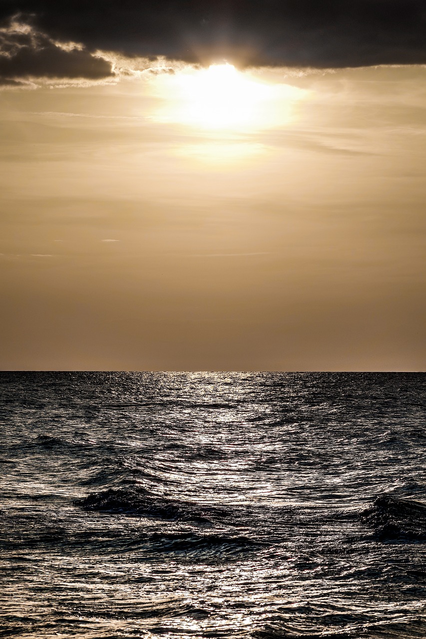 sunset over the sea  ocean  sea free photo