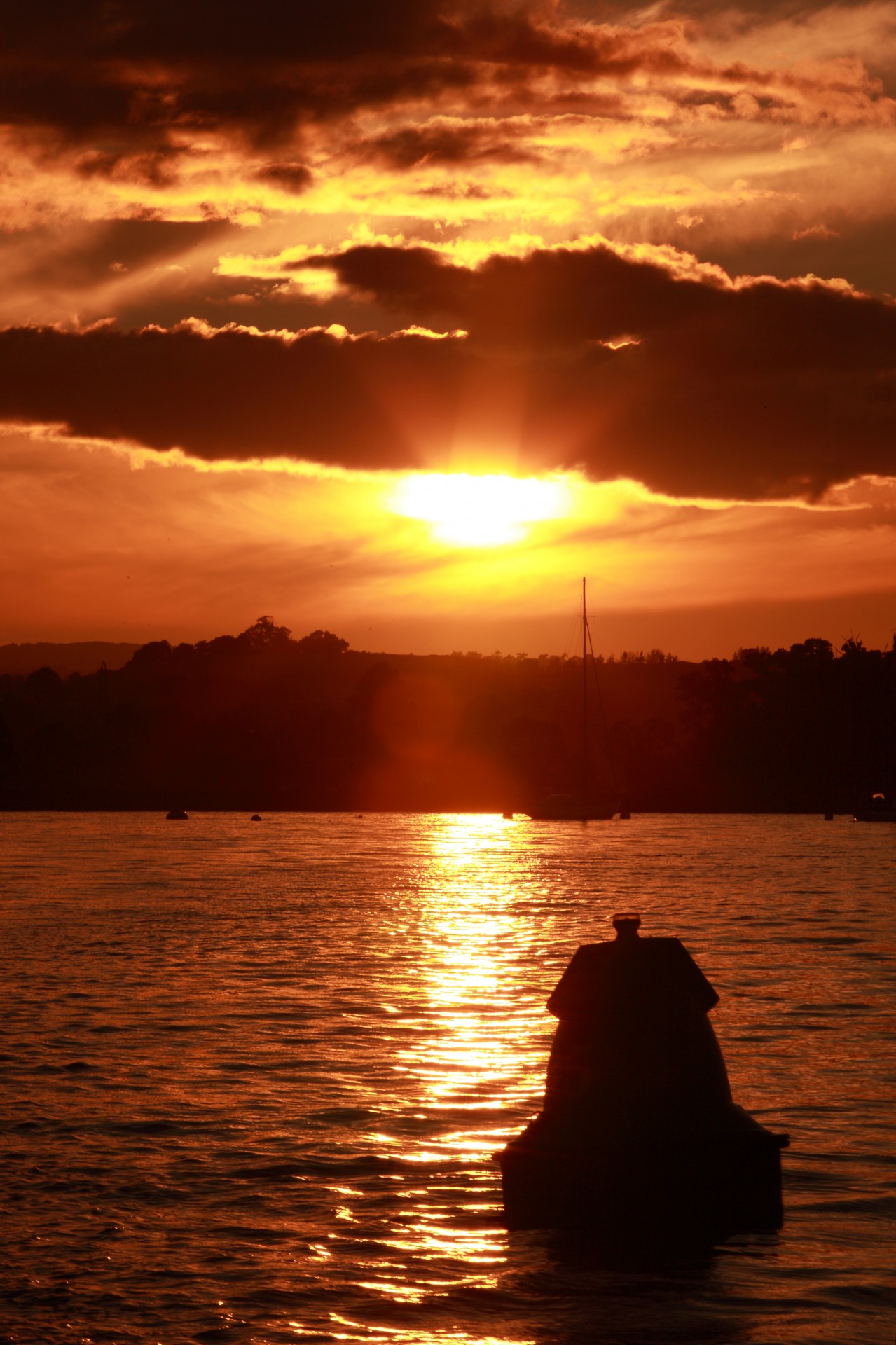 sunset water river free photo