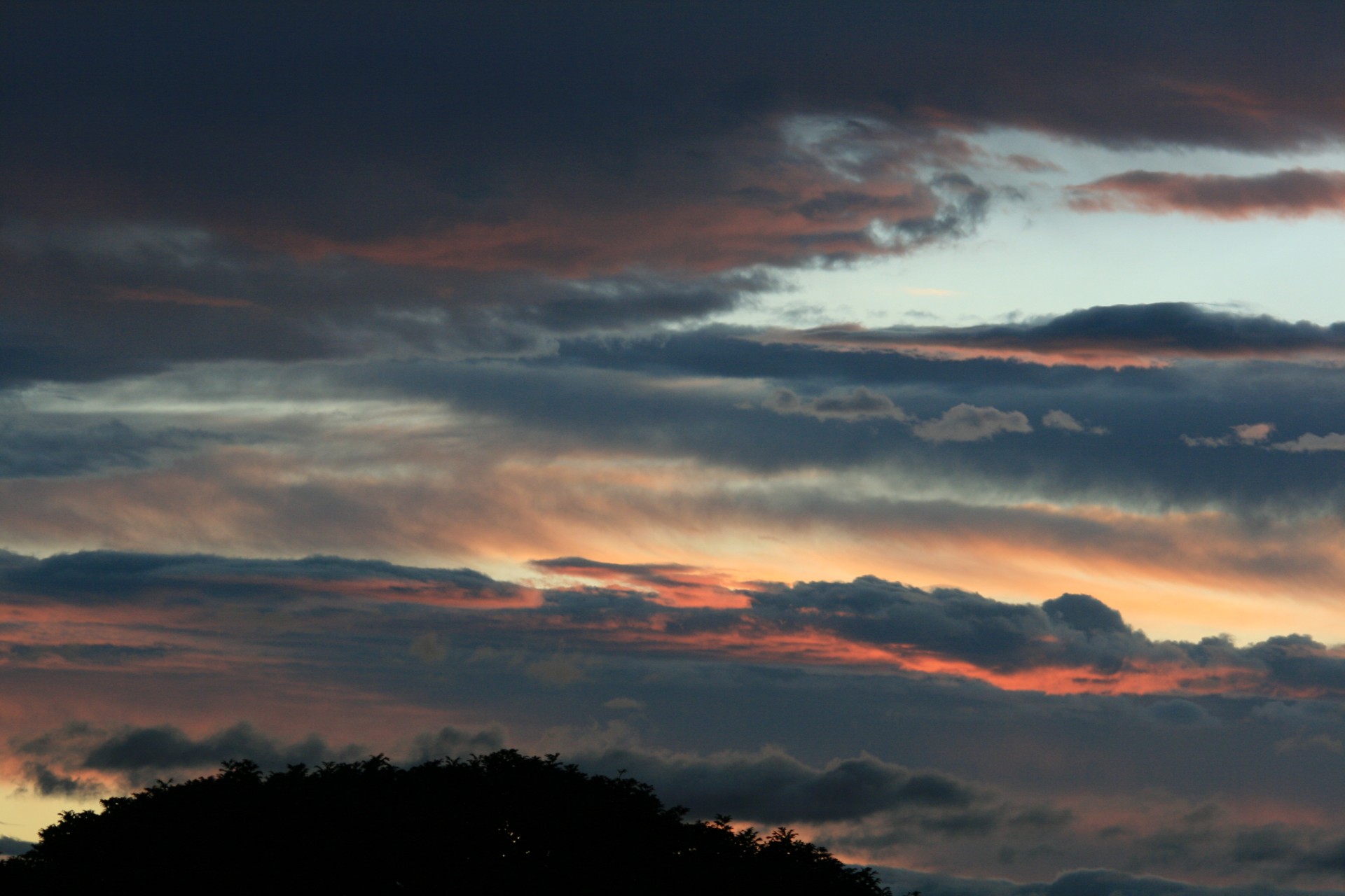 sunset clouds layers free photo