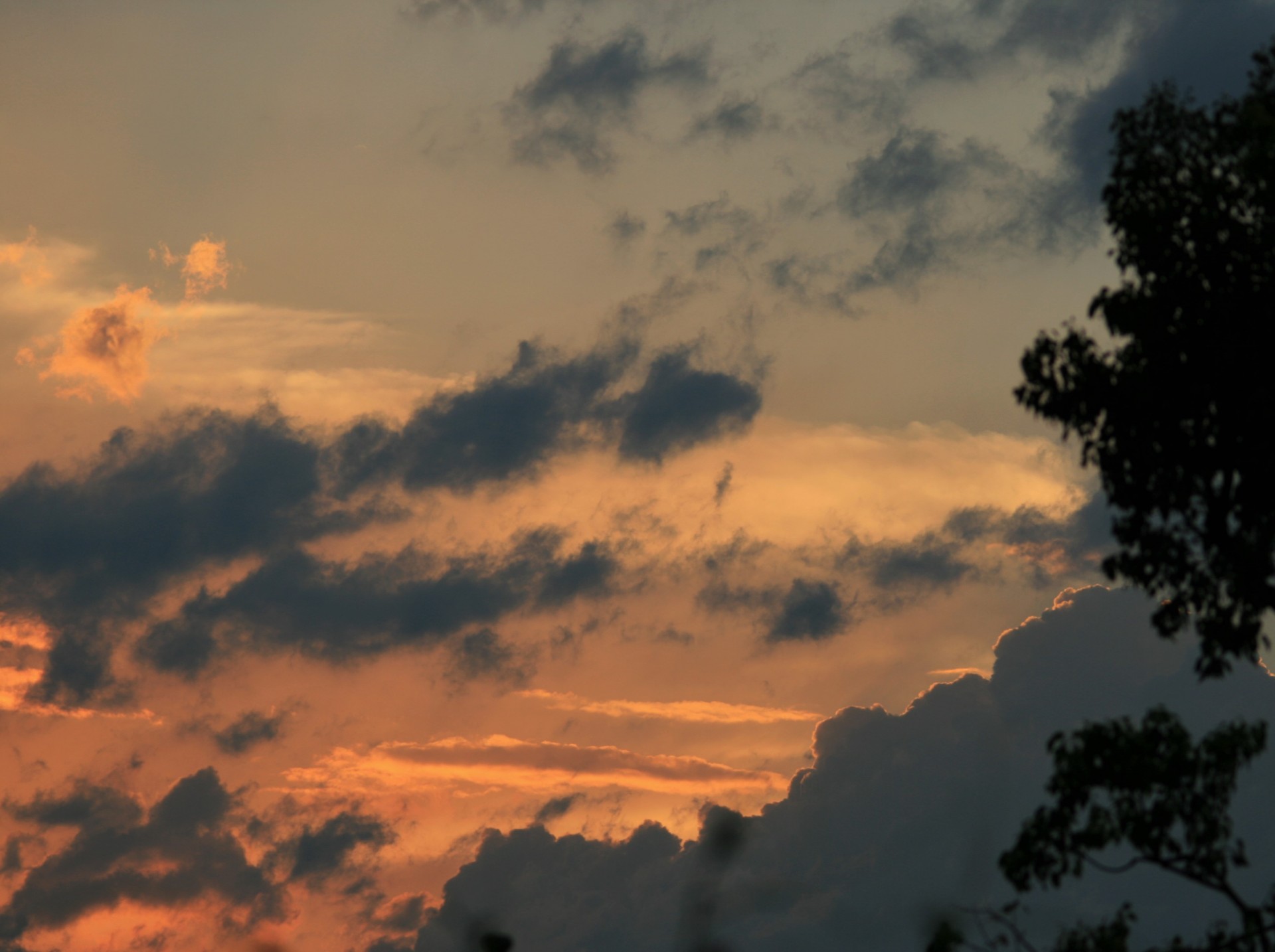 sunset clouds luminous free photo