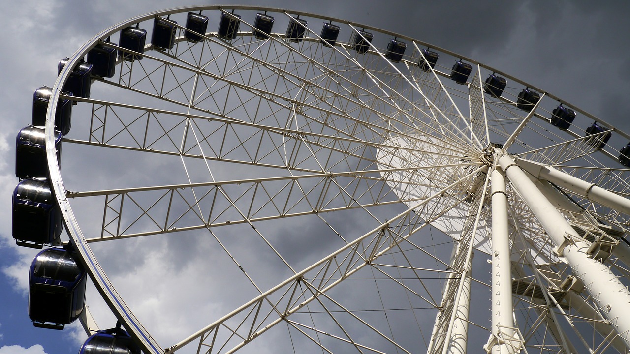 sunshine giant ferris wheel budapest free photo