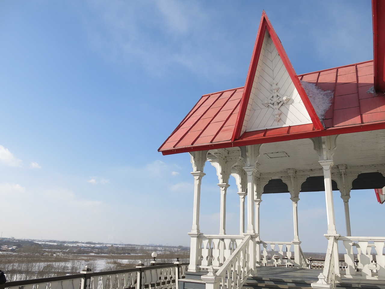 sunshine red roof fresh free photo