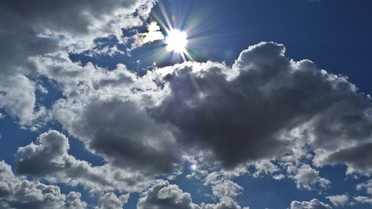 sunshine sky clouds free photo