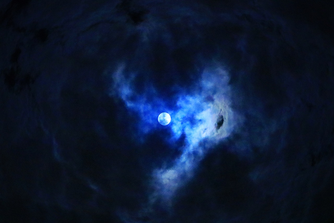 super white moon sky free photo