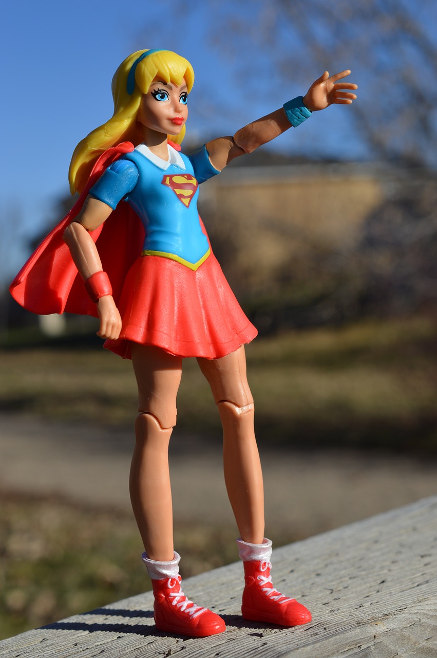 supergirl superhero action figure free photo