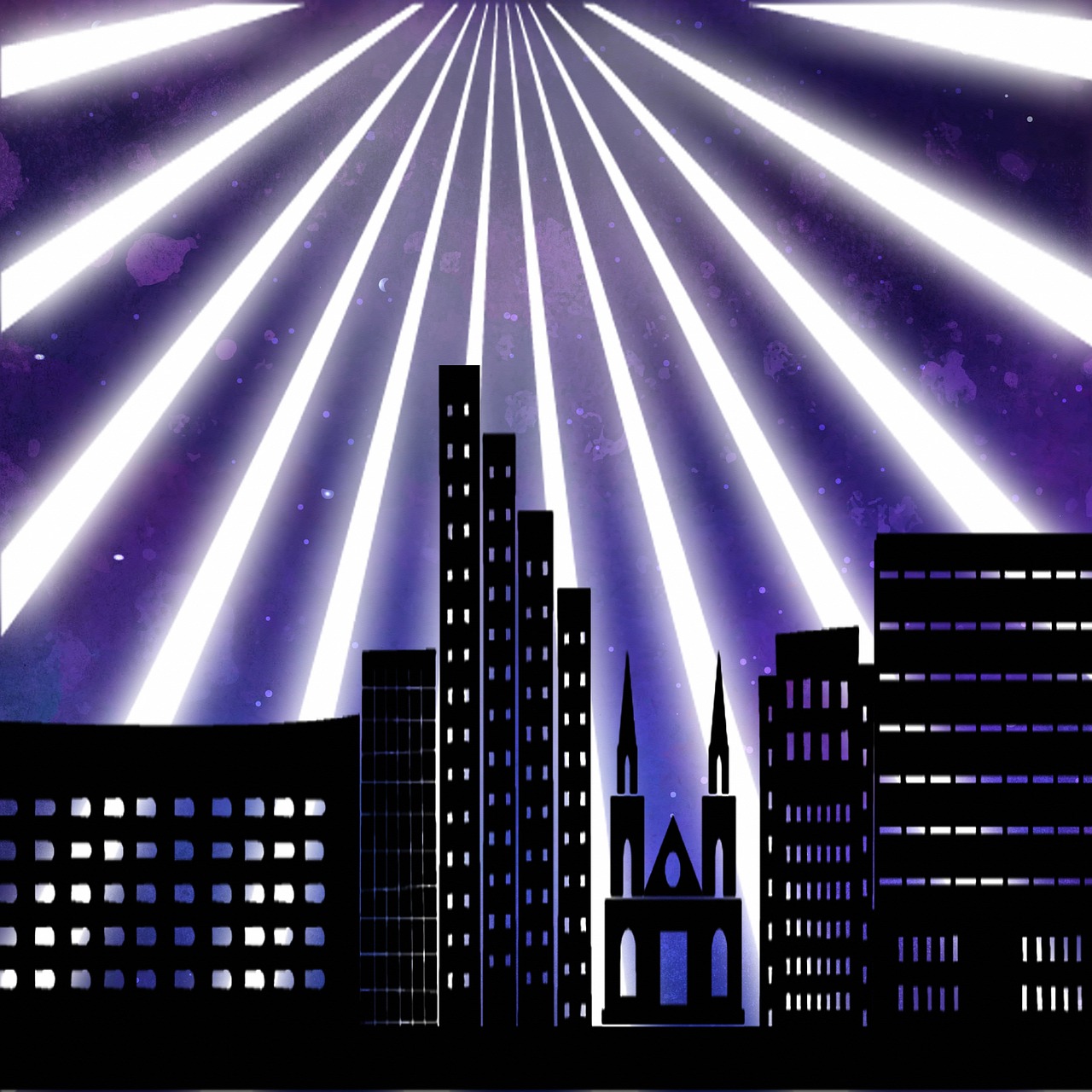 Superhero background, lights, city, comic, spiderman - free image from  