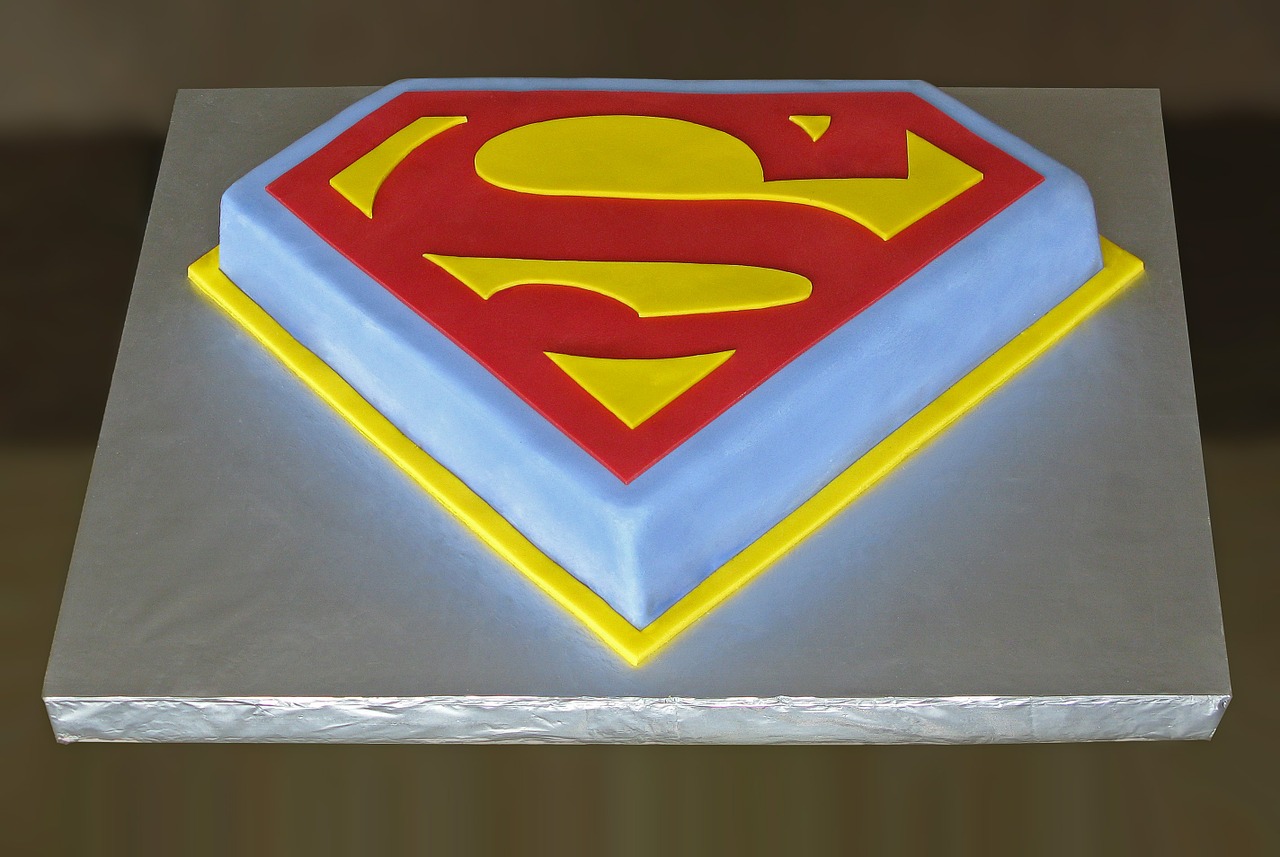 superman birthday cake free photo