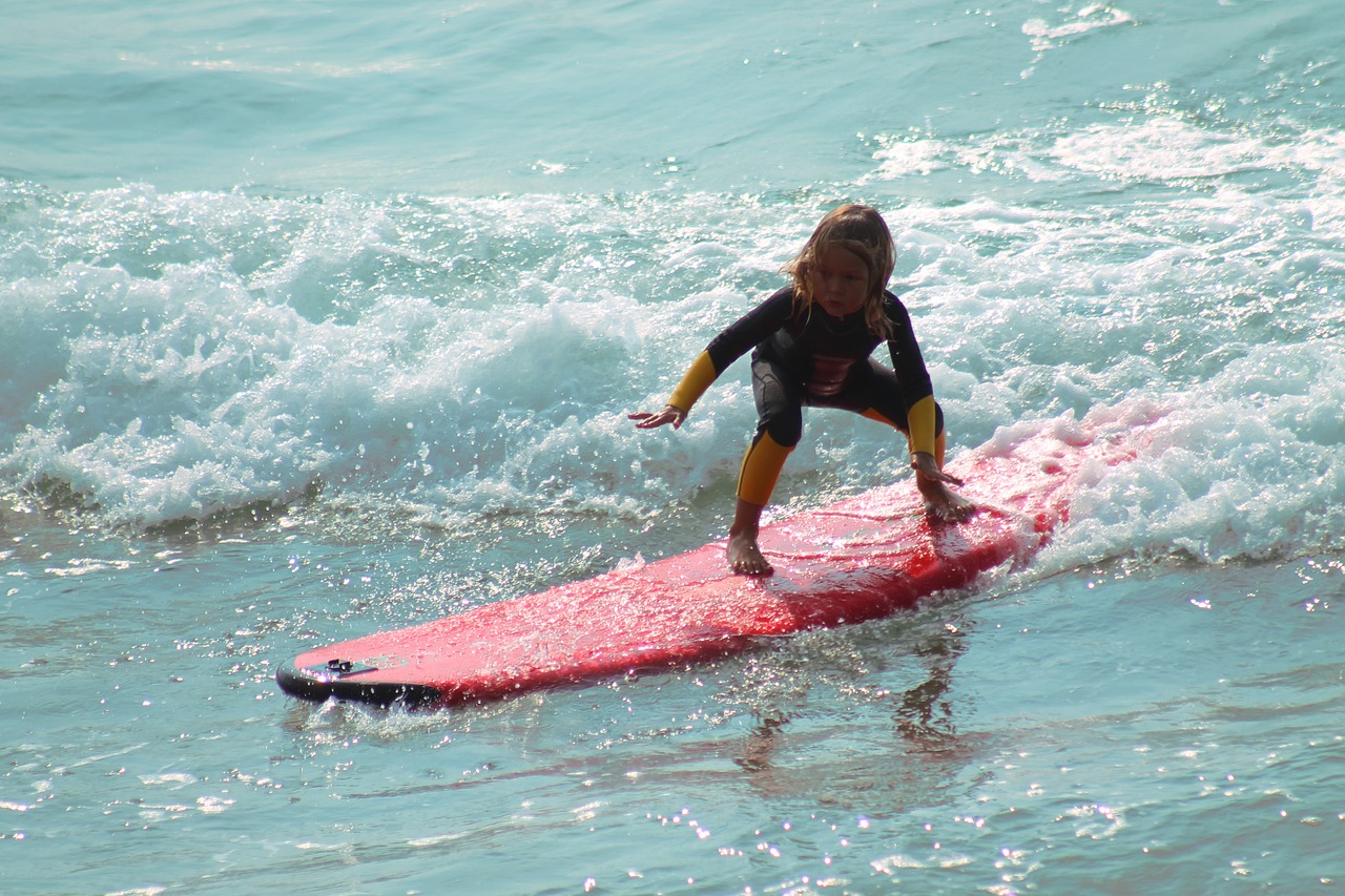 surf child beach free photo