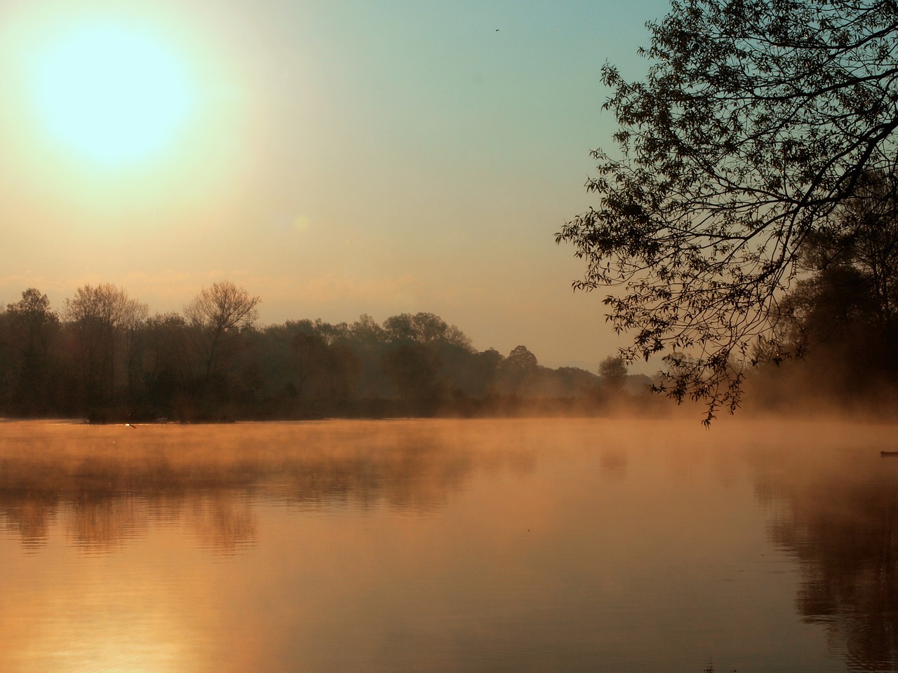 surface pond fog free photo