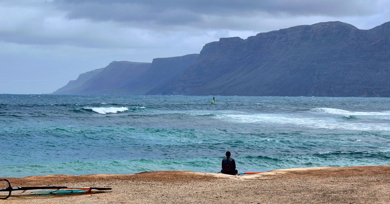 surfer surfing lanzarote free photo