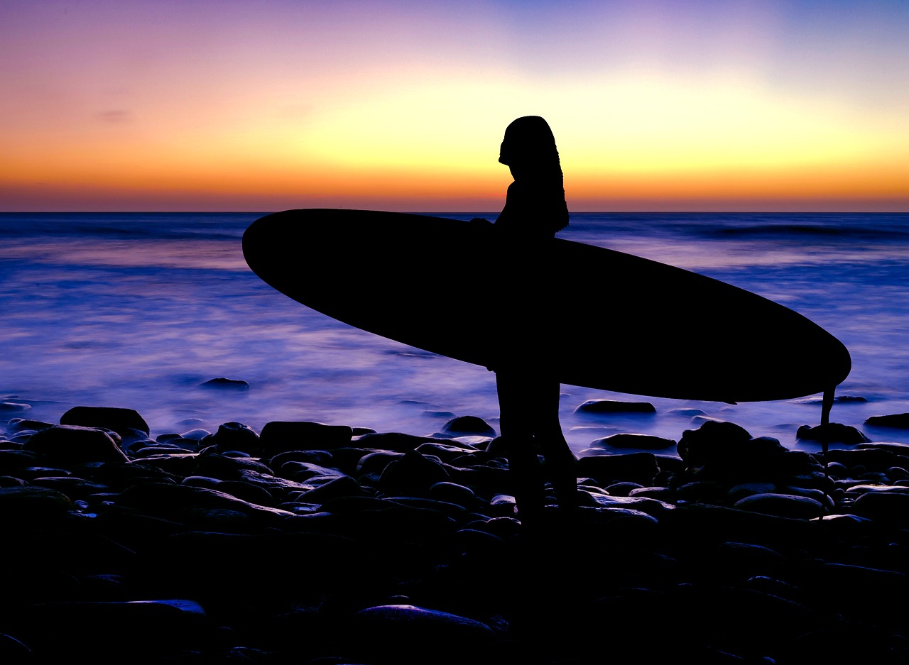 surfer  surf  sunset free photo