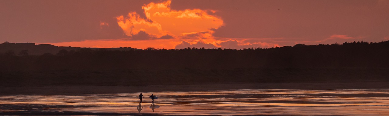 surfer  scotland  sunset free photo