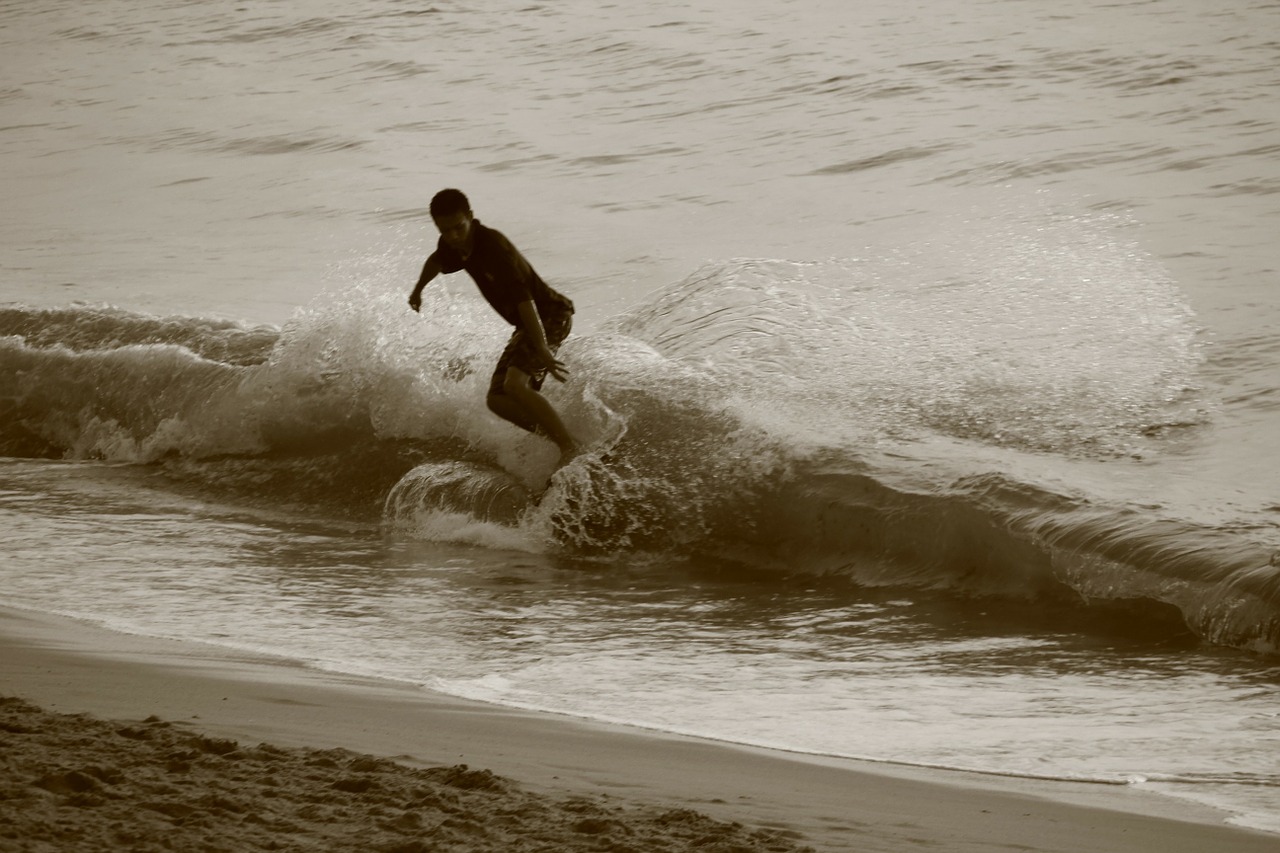 surfer wave beach free photo