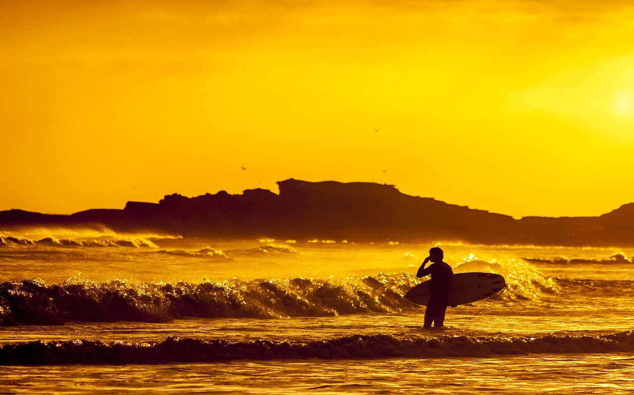 surfer ocean beach free photo