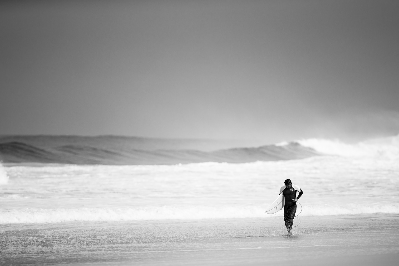 surfer surfing beach free photo