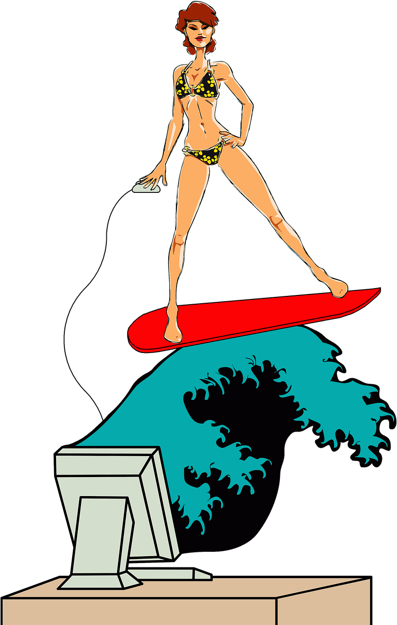 surfing surfboard bikini free photo