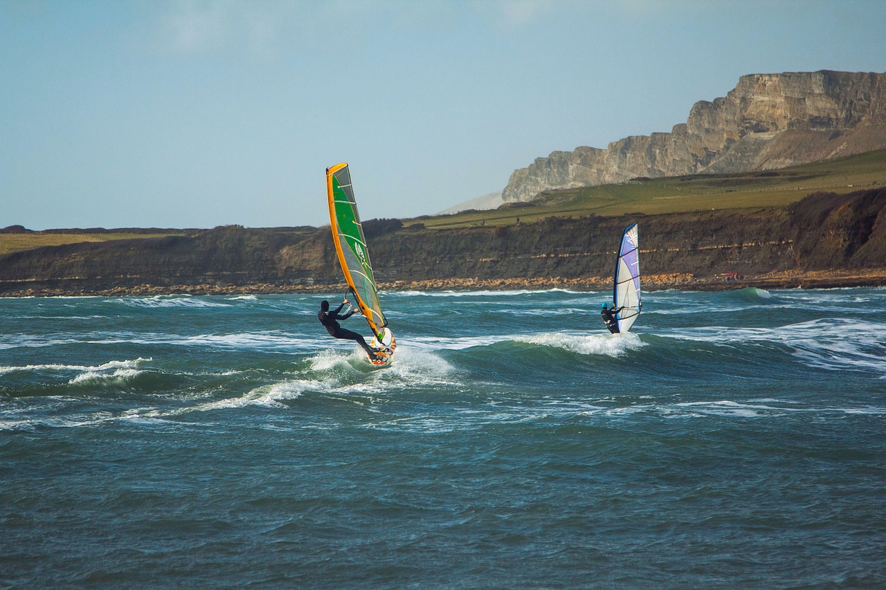 surfing wind kimmeridge bay free photo