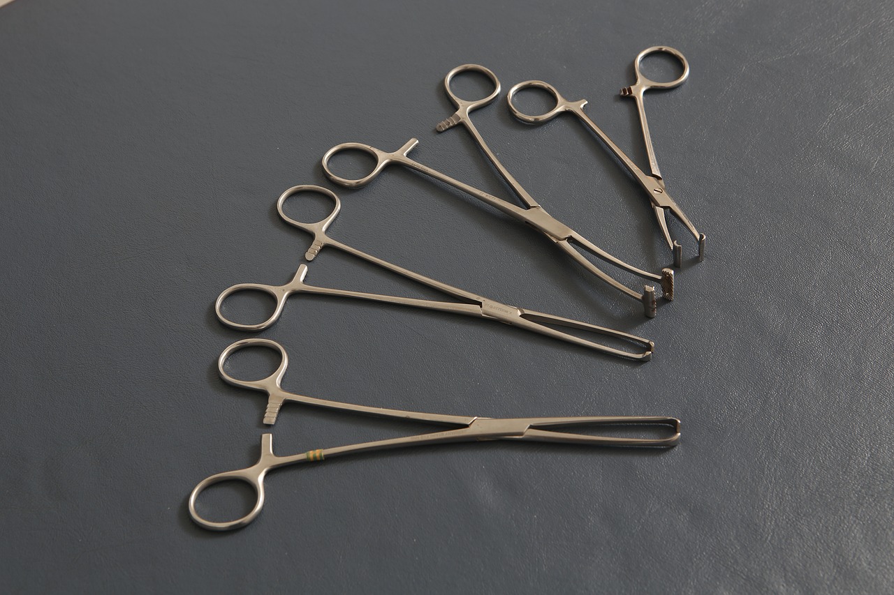 surgery  instruments  clamp free photo
