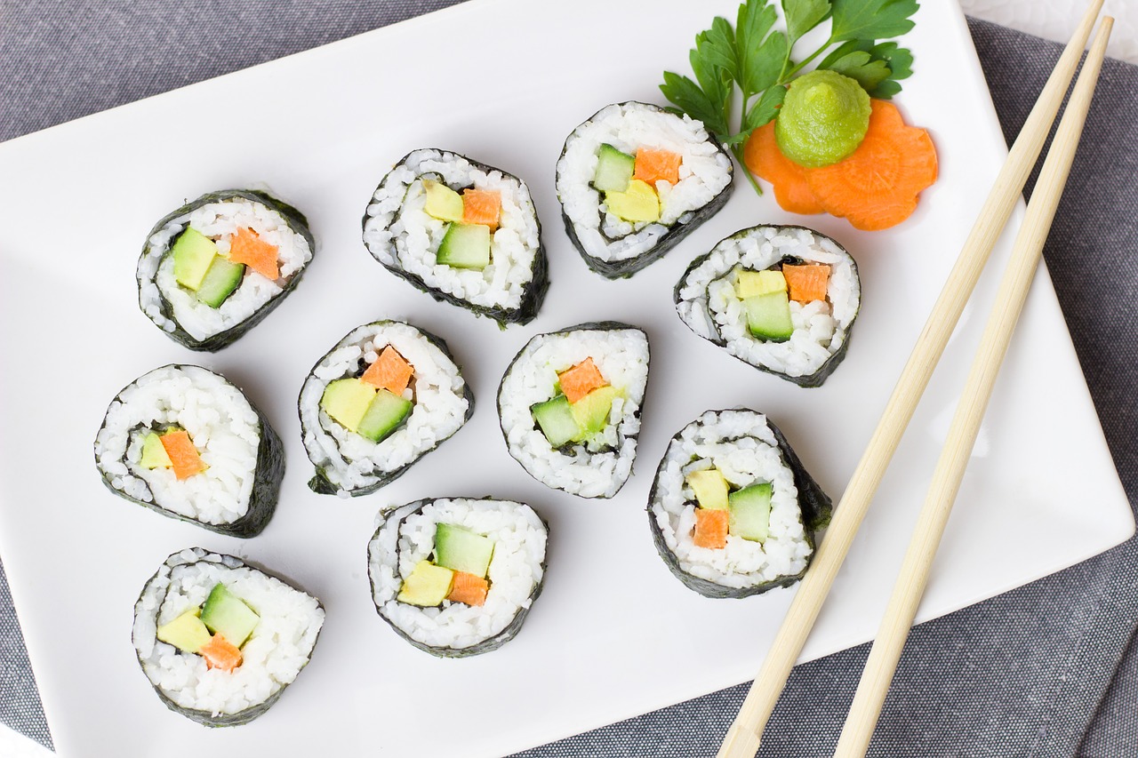 sushi vegetarian vegetables free photo