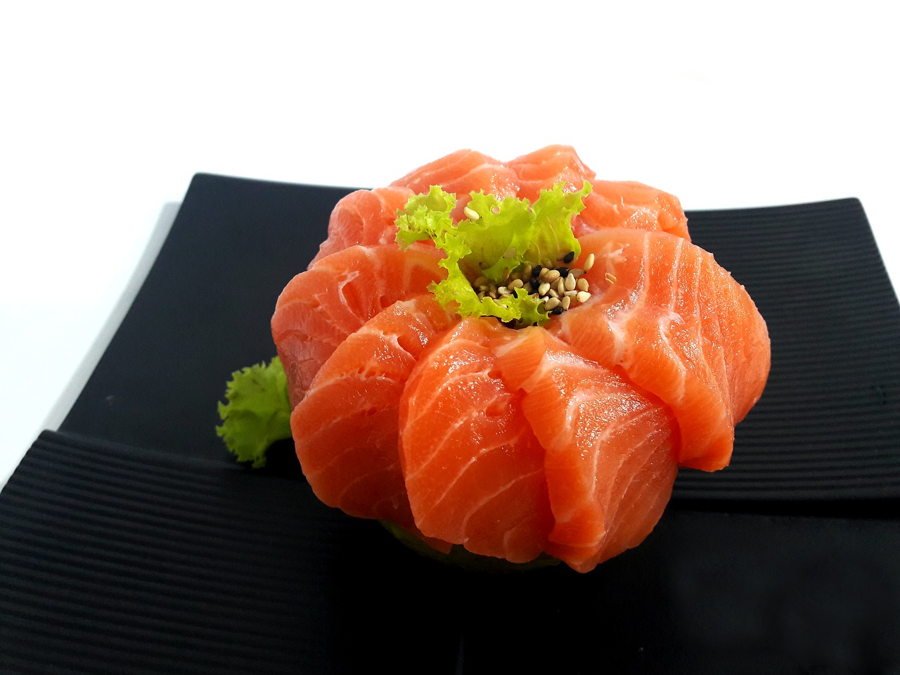 sushi salmon sashimi free photo