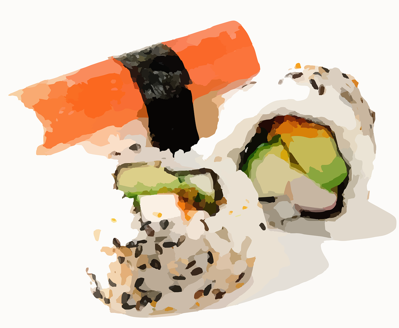 sushi sushi roll rice free photo