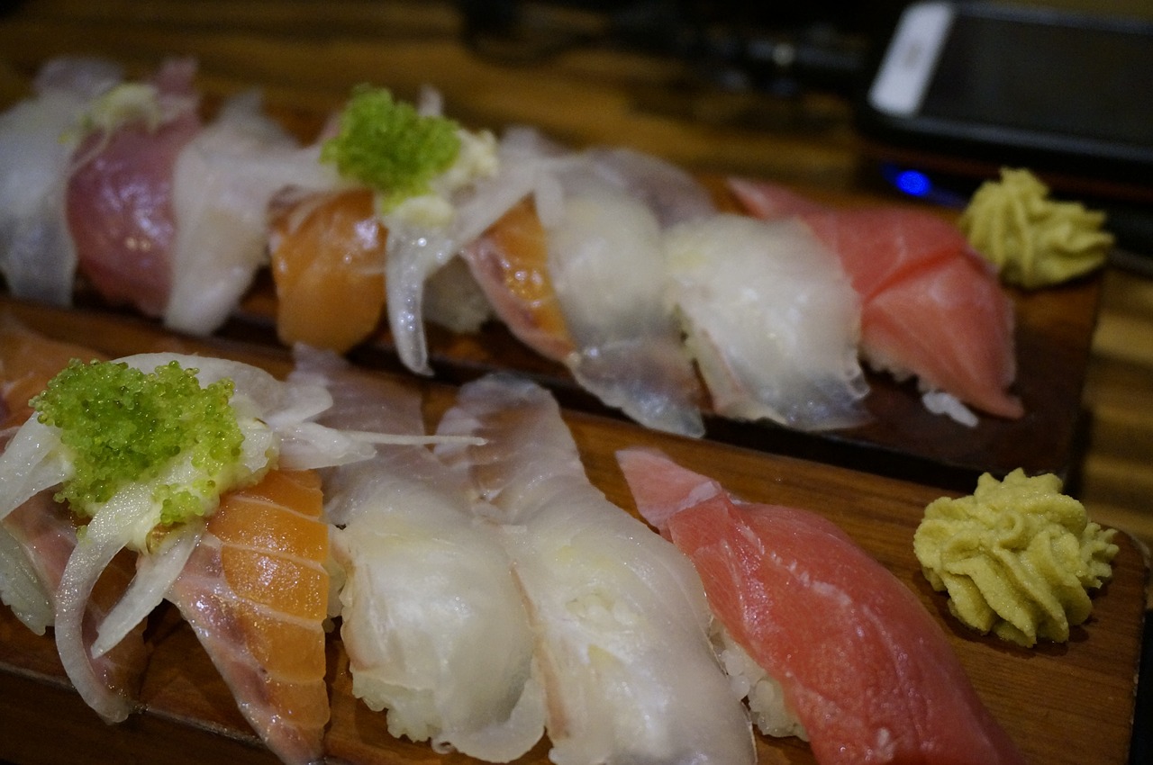 sushi sashimi assorted sushi free photo