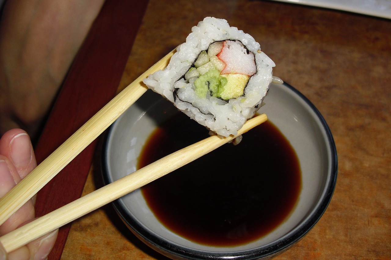 sushi japanese chopsticks free photo