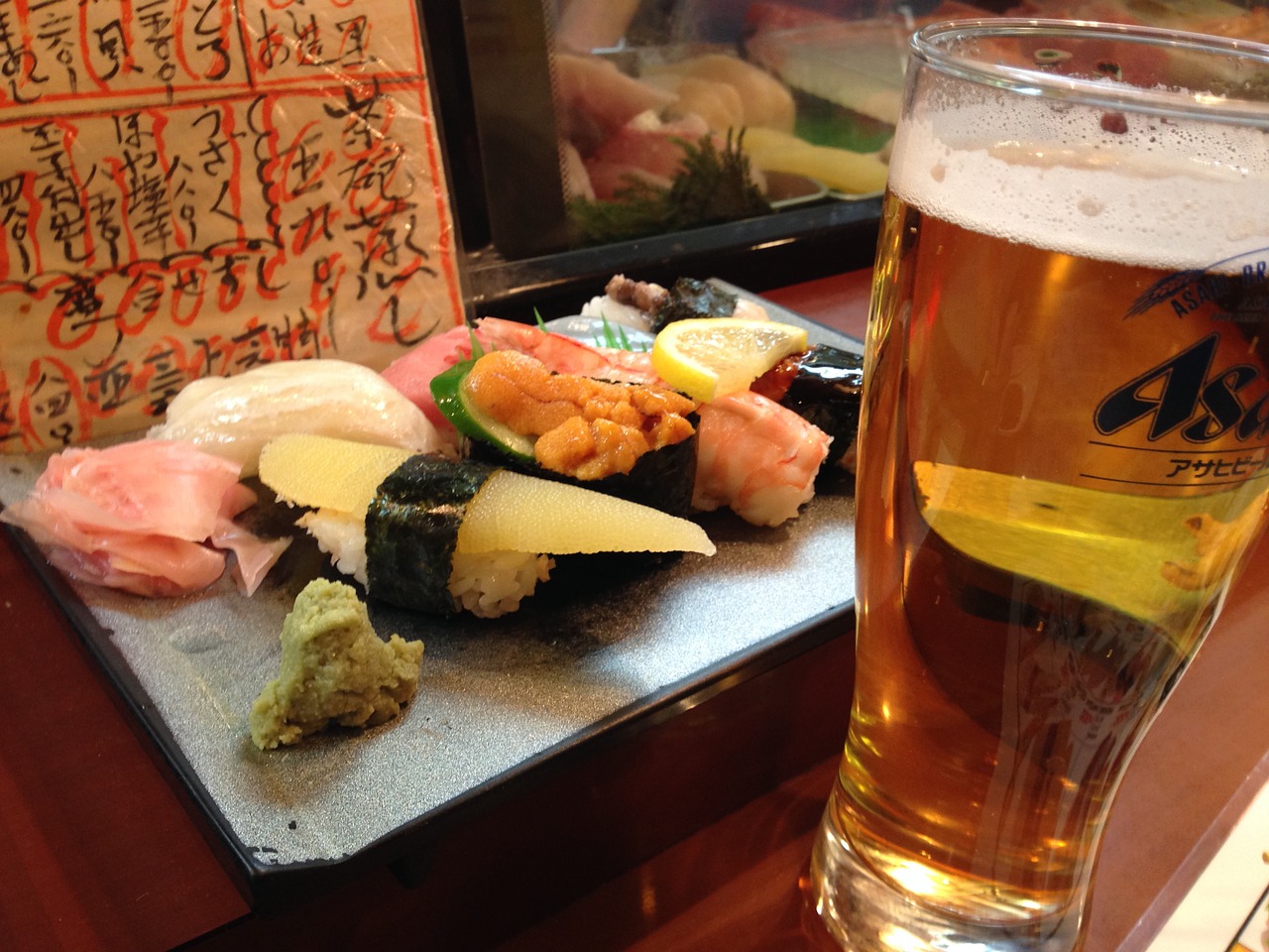 sushi beer japanese free photo
