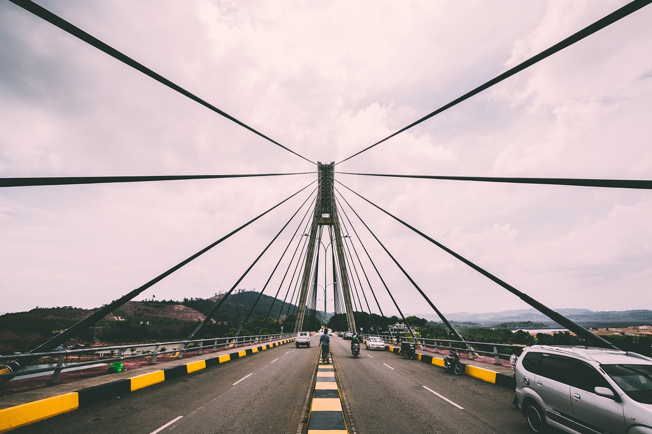 suspension bridge driving free photo
