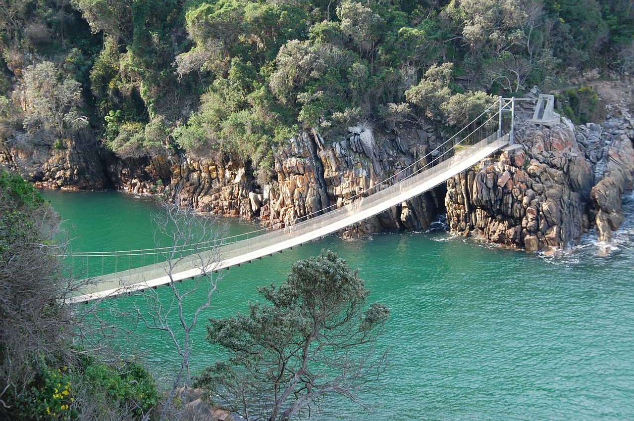 suspension bridge south africa cable free photo