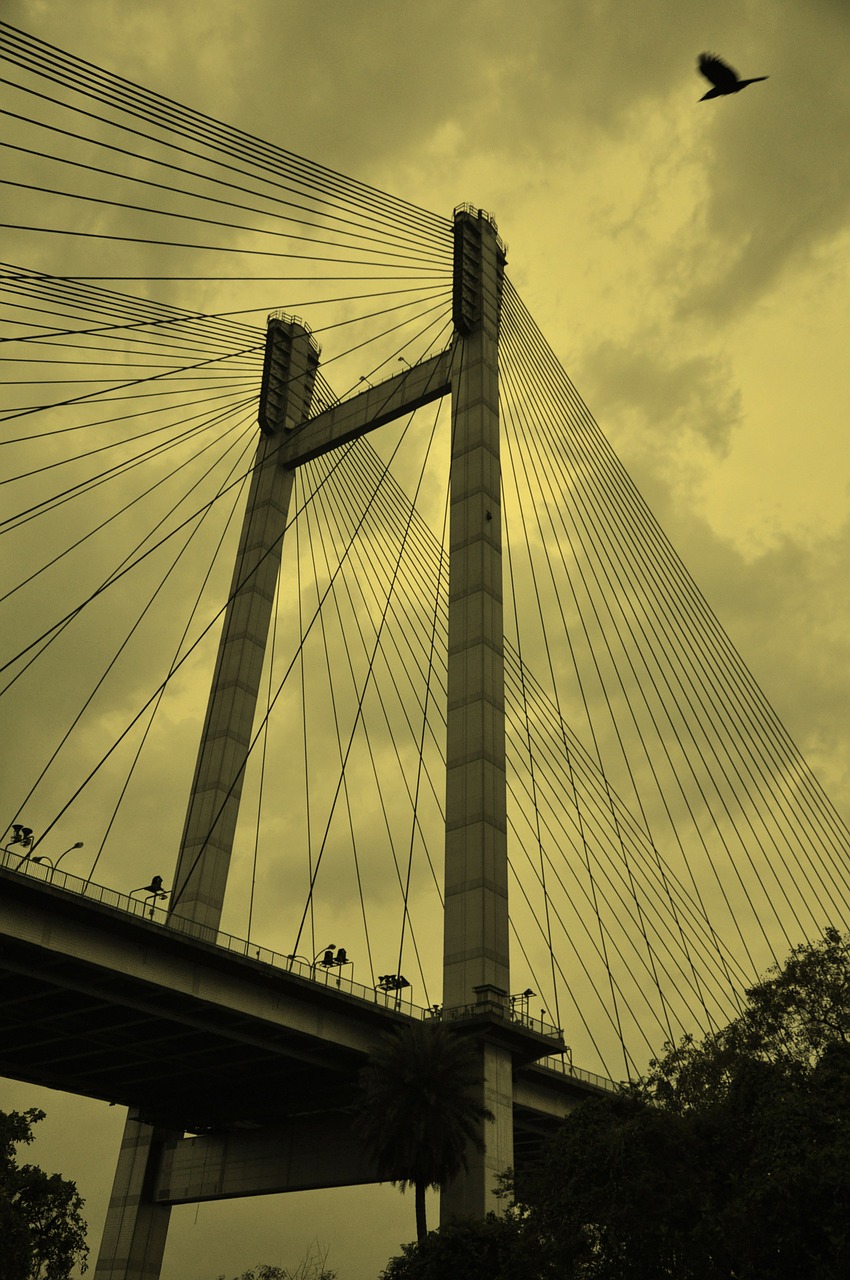 Edit free photo of Suspension bridge,bridge,city,urban,structure