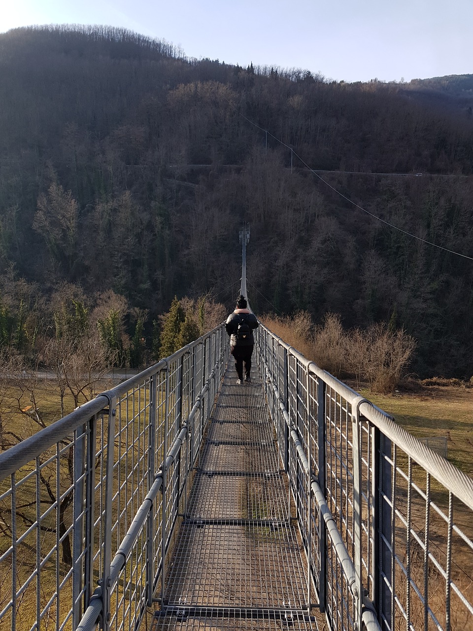 suspension bridge  mountains  italy free photo