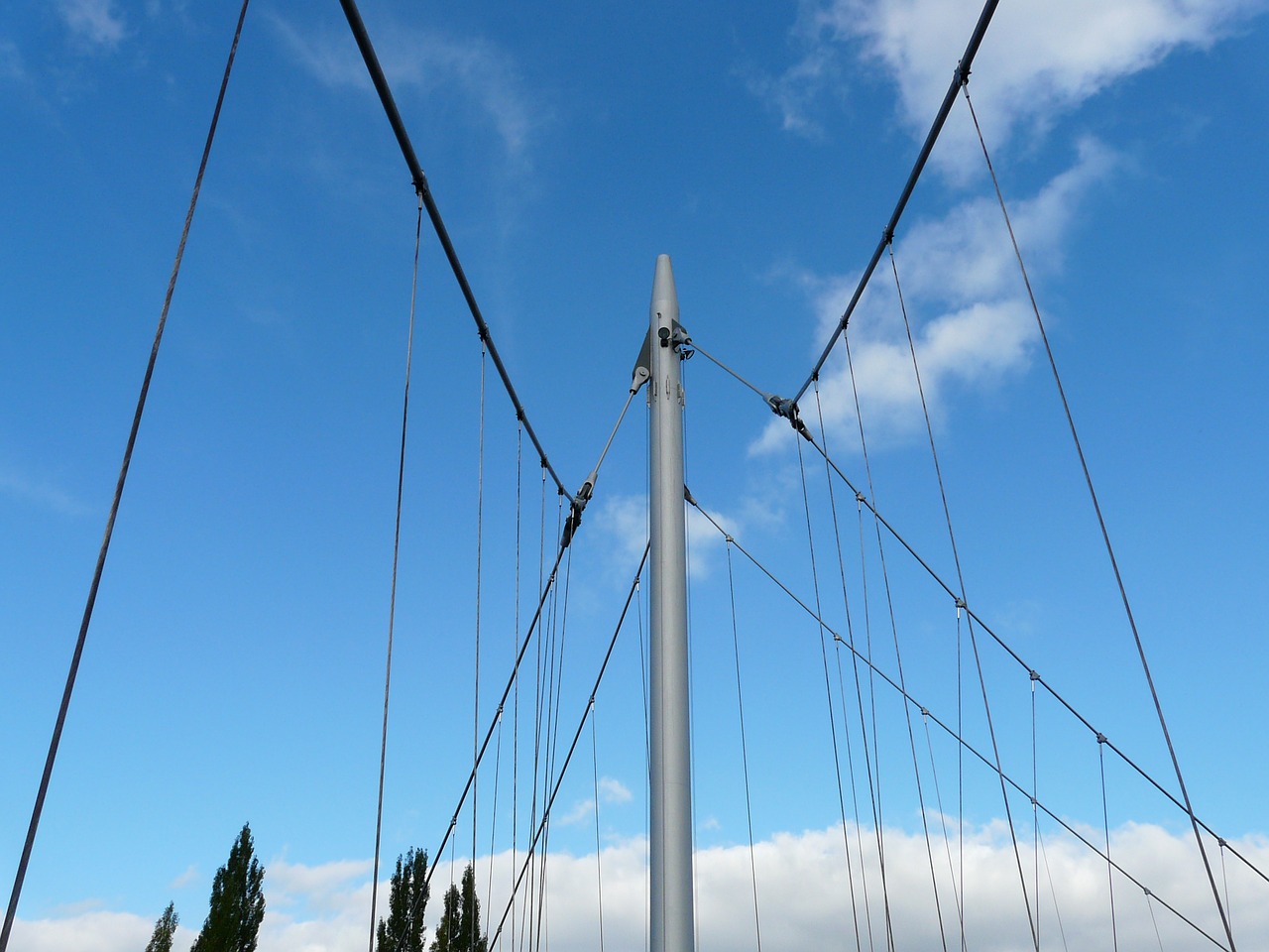 suspension bridge masts bridge free photo