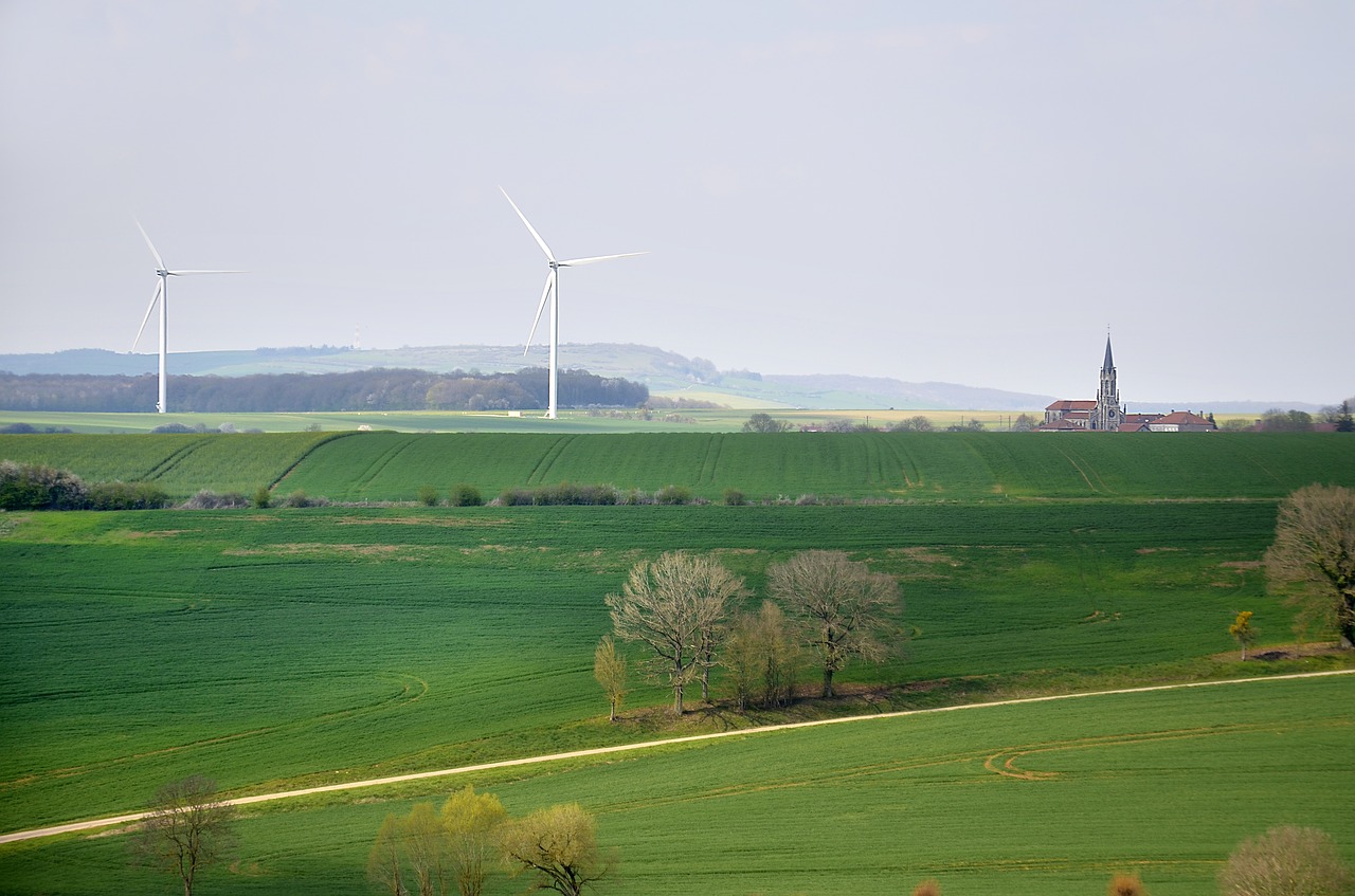 sustainable development  wind turbine  high tech free photo