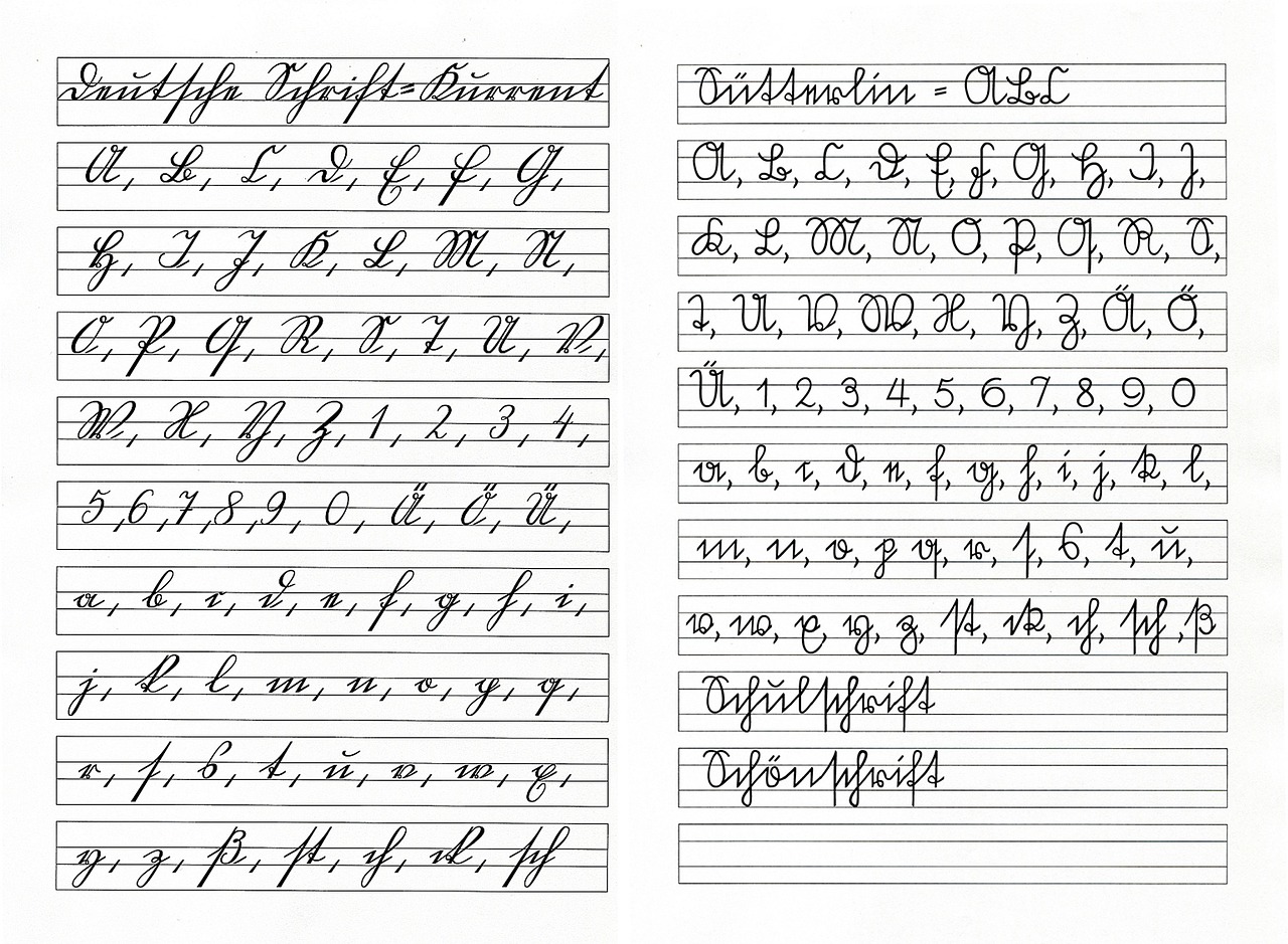 sütterlin kurrent handwriting free photo