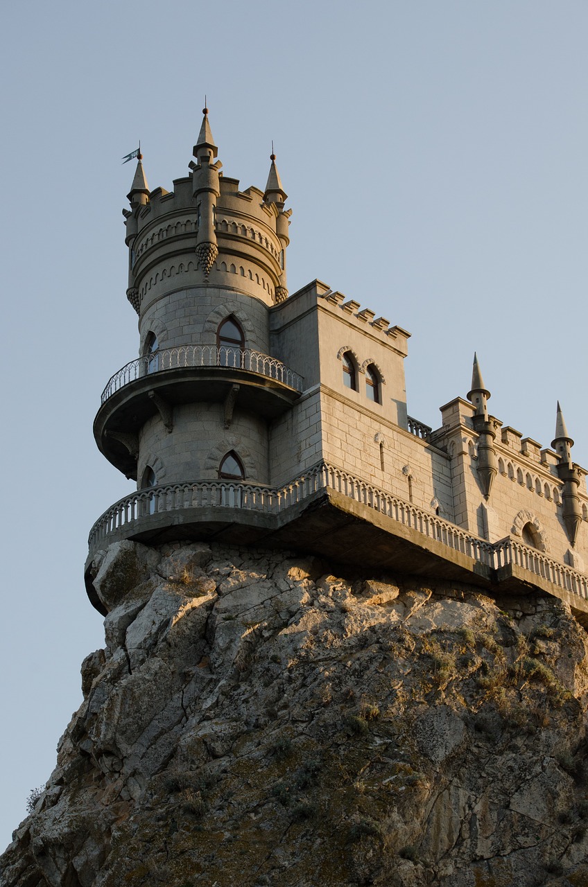 swallow's nest crimea rock free photo