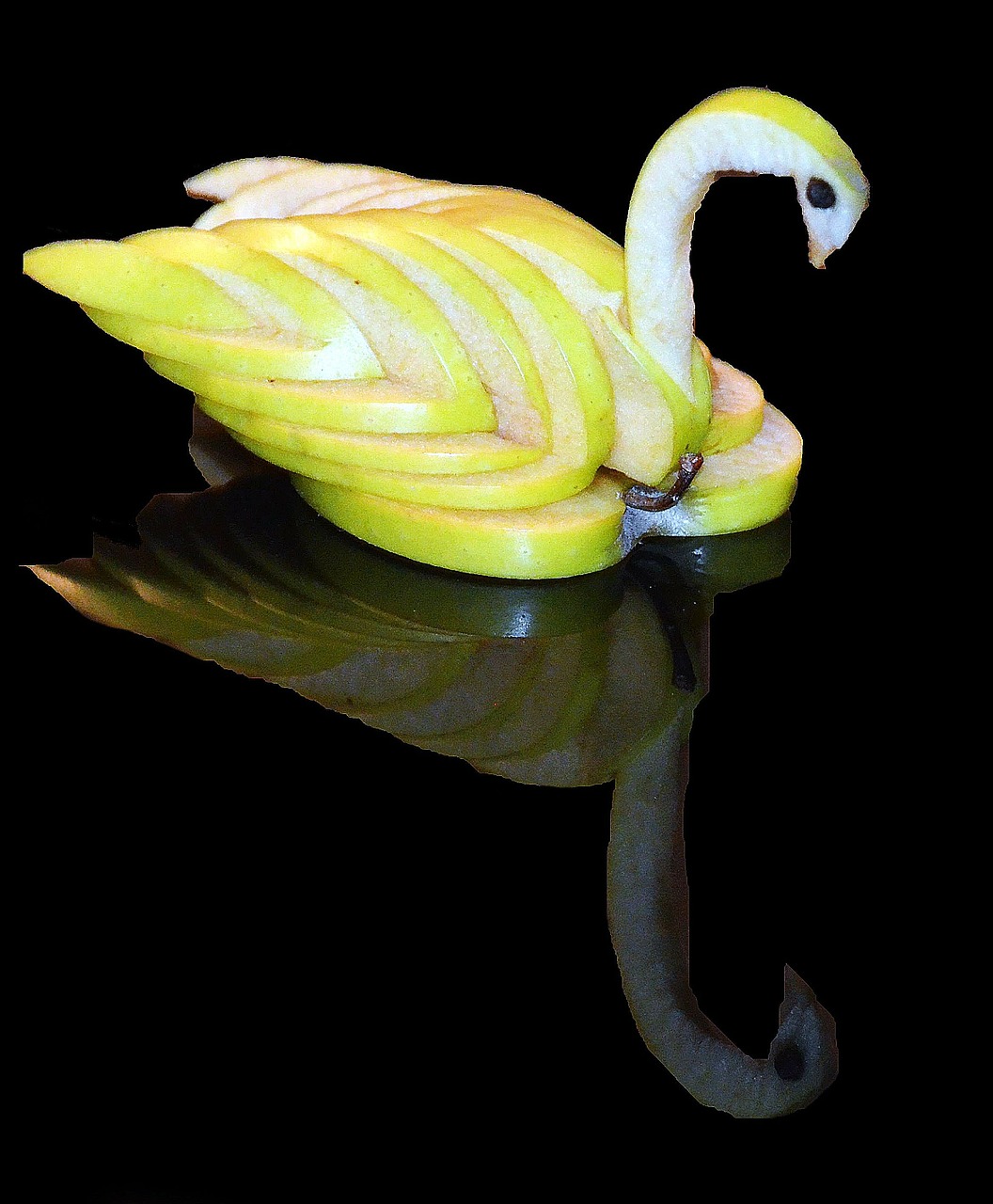 swan apple creative free photo