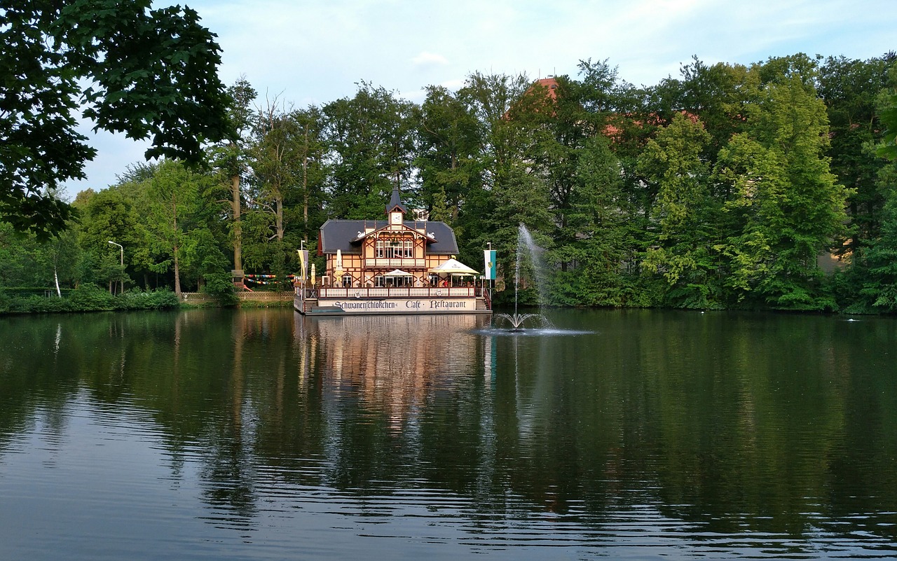 swan castle  freiberg  park free photo