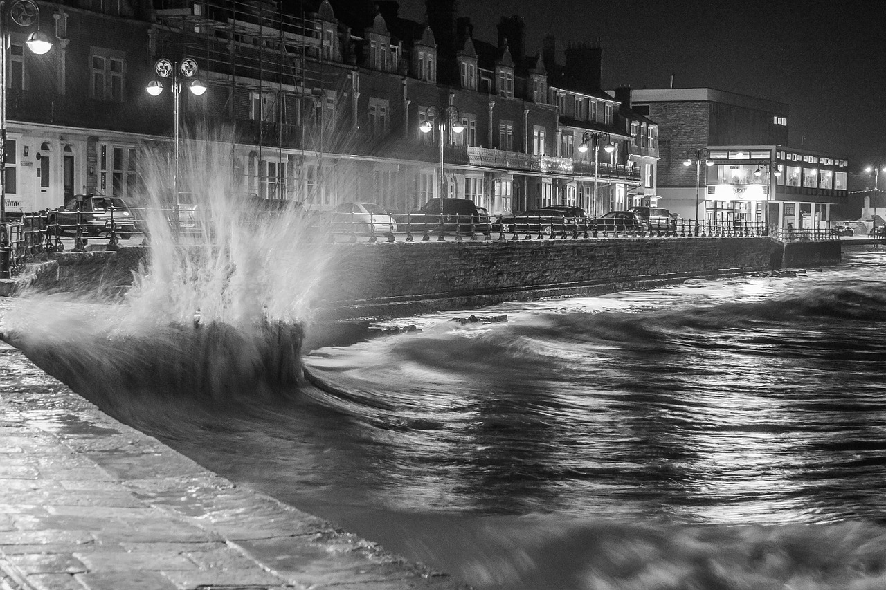 swanage night sea free photo