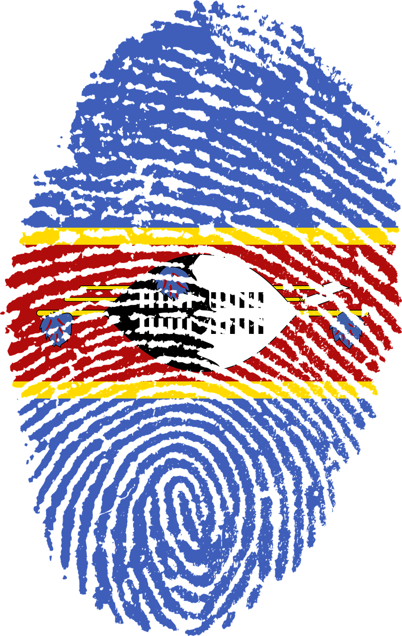 swaziland flag fingerprint free photo