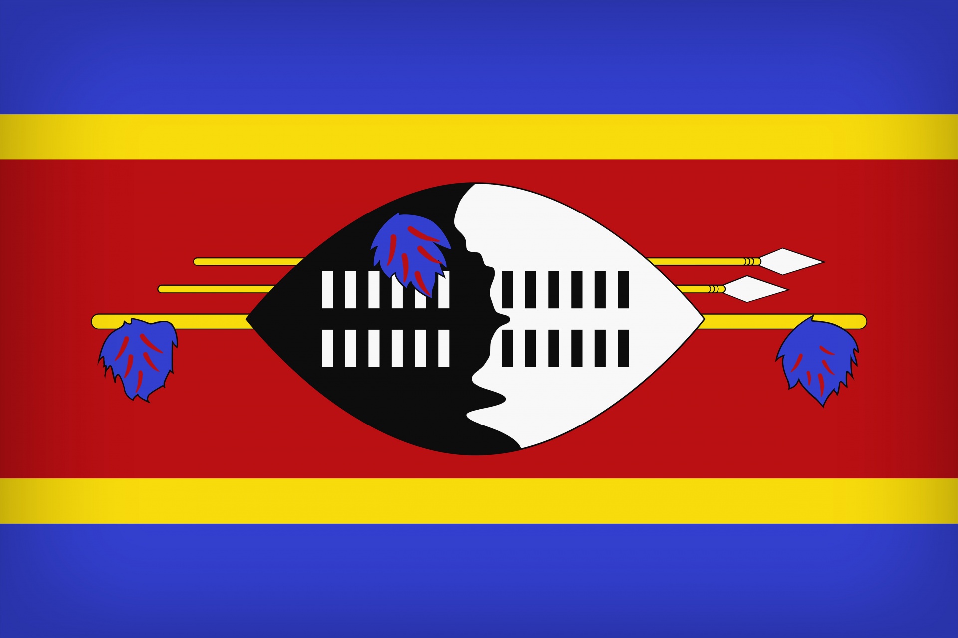 swaziland flag country colorful free photo