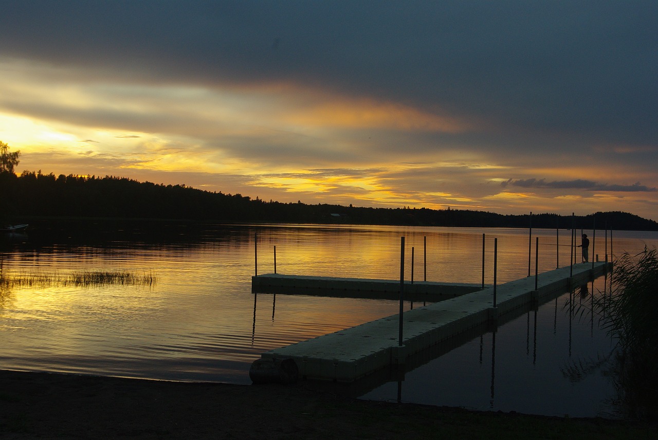 sweden sunset landscape free photo