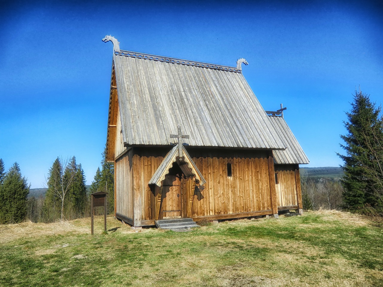 sweden church wood free photo