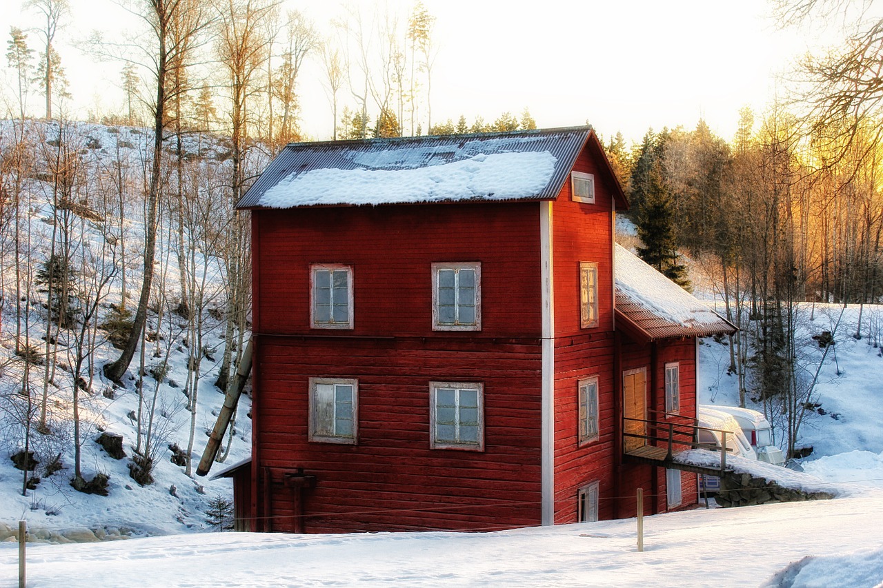 sweden scenic winter free photo