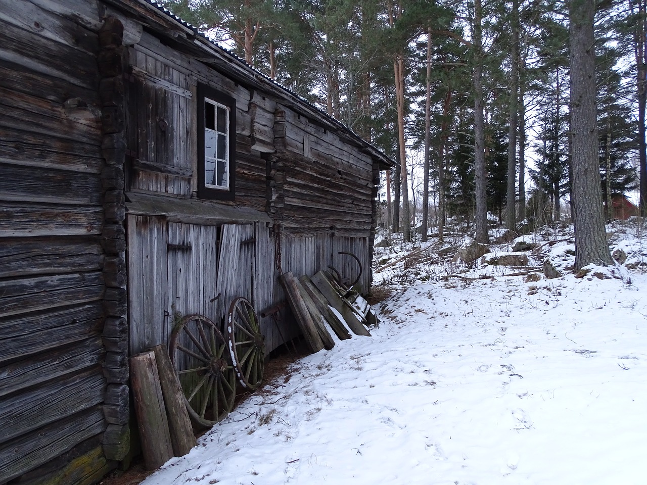 sweden barn winter free photo
