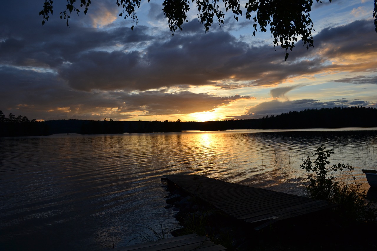 sweden idyll sunset free photo