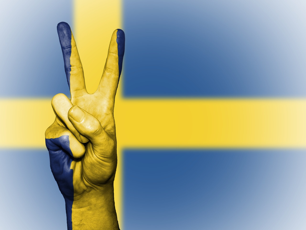 sweden peace hand free photo