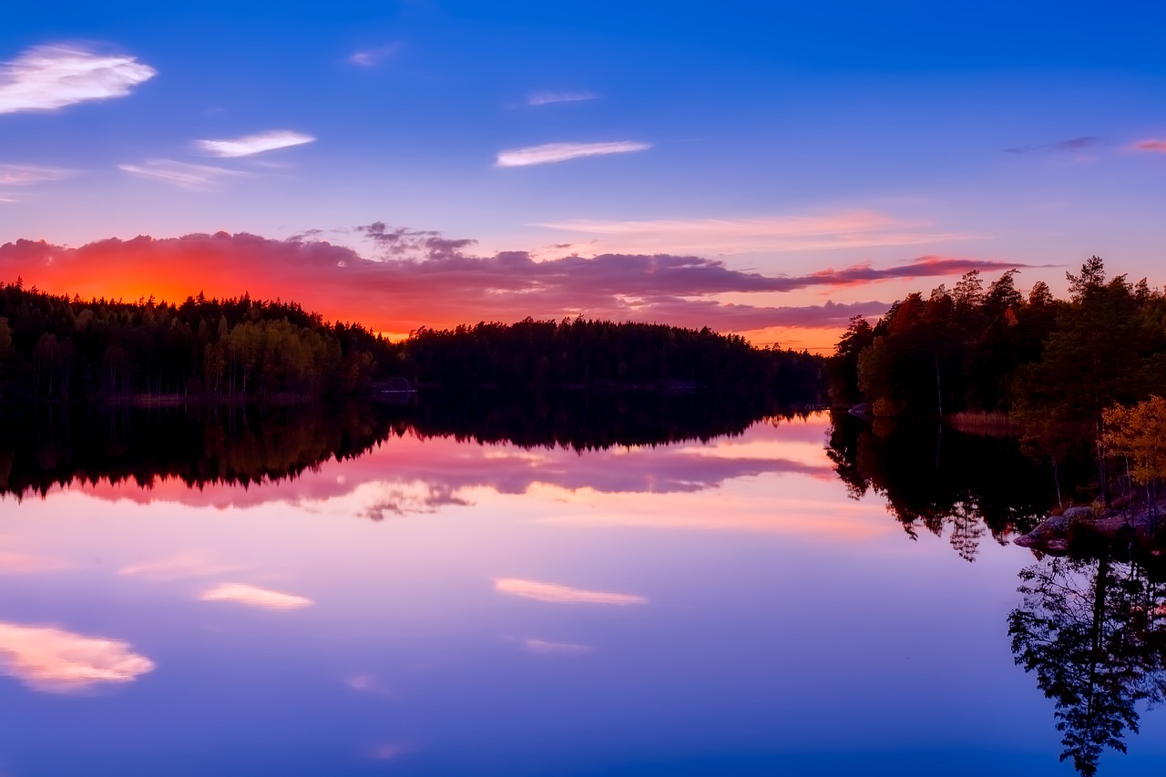 sweden sunset dusk free photo