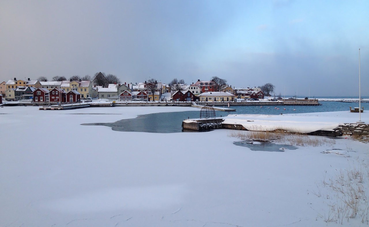 sweden coast winter free photo